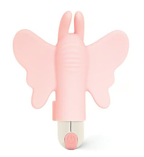 Pink Pussycat Butterfly Sleeve Bullet Vibrator with a whimsical butterfly design in soft pink.