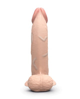 b-Vibe Slipskin 9 inches Curvy Dildo Cream showcasing its lifelike design and realistic texture.