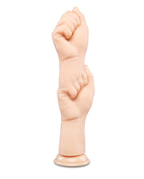 b-Vibe Fists 14.5 inch Fist-Style Realistic Dildo with Suction Cup displayed upright.