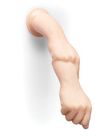 b-Vibe Fists 14.5 inch Fist-Style Realistic Dildo with Suction Cup displayed against a white background.