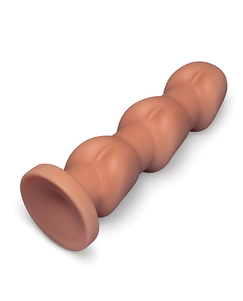 b-Vibe Headz 10.5 inch Multi-Bulb Dildo with Flared Base showcasing its unique bulb design.