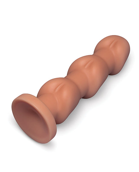 b-Vibe Headz 10.5 inch Multi-Bulb Dildo with Flared Base showcasing its unique bulb design.