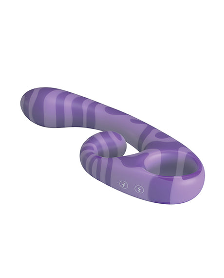 Pretty Love Sumner Rabbit Vibrator Purple showcasing its elegant curved design in soothing shades of purple.