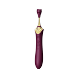ZALO Bess 2 Velvet Purple Clitoral Massager with Multiple Head Attachments for Targeted Stimulation and 8 Vibration Modes, USB Rechargeable