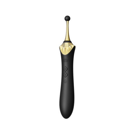 Bess 2 Clitoral Massager in Obsidian Black with 8 Vibration Modes, Waterproof, USB Rechargeable, with Additional Attachments and Heating Function