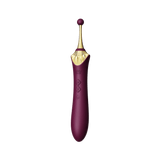 ZALO Bess 2 Clitoral Massager in velvet purple, featuring multiple head attachments and DirectPower technology for targeted stimulation.