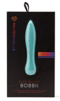 Nu Sensuelle Bobbii XLR8 Bullet Vibrator Electric Blue packaging showcasing turbo boost feature and design.