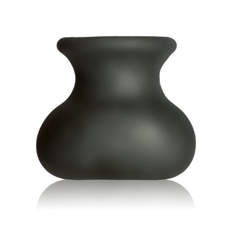 Perfect Fit Bull Bag XL Black Ball Stretcher, a dual-use ball stretcher and weight for enhanced pleasure.