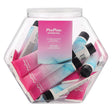 PrePair 1.25 Oz Water Based Lubricant Tube Bowl of 24 displayed in a clear container with colorful packaging.