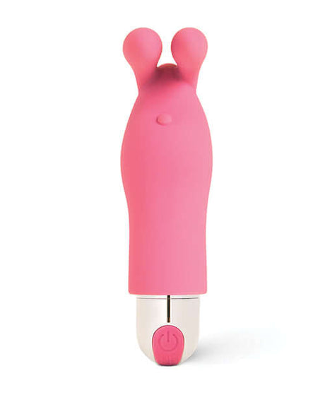 Pink Pussycat Rabbit Sleeve Bullet Vibrator in pink silicone with bunny ears for external pleasure.