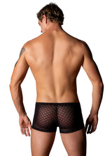 Widow Maker Mini Pouch Short Large Black men's lingerie rear view showcasing its design and fit.