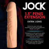 Extra Long 1.5 Inch Penis Extension Light sleeve for enhancing size and sensation, designed for pleasure and comfort.