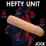 Extra Long 1.5 Inch Penis Extension Light showcasing realistic texture and customizable features.