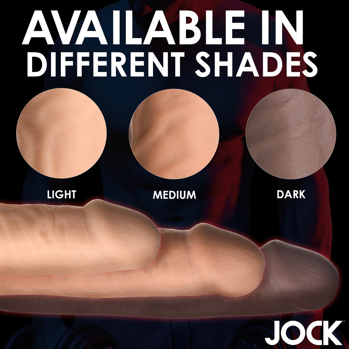 Extra Long 1.5 Inch Penis Extension Light available in light, medium, and dark shades for a customizable experience.