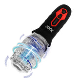 Jock Spinning and Vibrating Masturbator Black with rotating and vibrating features for enhanced pleasure.