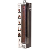 Jock Real Skin 17.75 Inches Double Dildo Dark packaged for heightened pleasure in premium silicone.