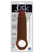 Jock 2 Inch Penis Enhancer with Ball Strap Brown packaging showcasing its realistic design and comfortable ball strap.
