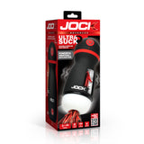 Jock Ultra Suck Sucking & Vibrating Masturbator packaging featuring powerful vibrations and auto suction