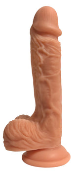 Easy Riders 8 Inch Dual Density Silicone Dong with Balls designed for a lifelike experience in solo or partnered play.