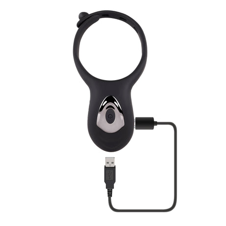 Zero Tolerance Mr Tickler Vibrating Cock Ring Black with adjustable girths and USB charging cable
