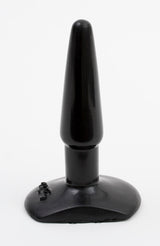 Doc Johnson Classic Butt Plug Small Black beginner-friendly anal toy with smooth tear-drop shape.