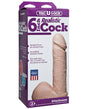 Vac-U-Lock 6 inch Realistic Dildo White packaging with realistic design details for enhanced pleasure.