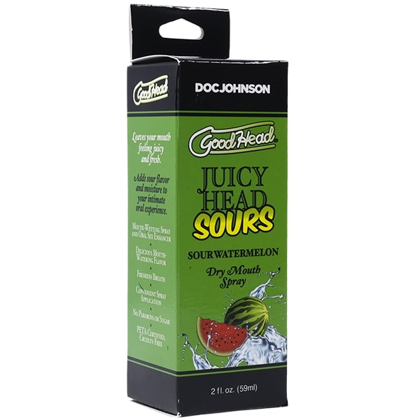 GoodHead Juicy Head Sour Watermelon Mouth Spray 2 oz packaging featuring refreshing watermelon flavor.