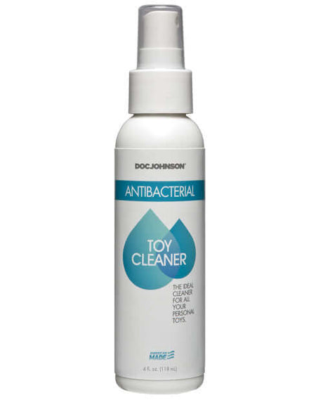 Doc Johnson Anti-Bacterial Toy Cleaner 4 oz bottle with a spray nozzle for cleaning pleasure products.