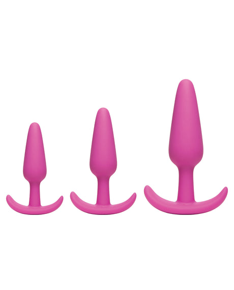 Mood Naughty 1 Anal Trainer Set Pink in three graduated sizes, designed for gentle anal training.
