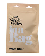 In A Bag Lace Nipple Pasties Black packaging showing brand name and product details.