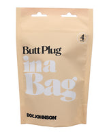 In A Bag 4 inch Silicone Butt Plug Black packaging from Doc Johnson.