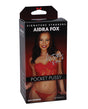 Signature Strokers ULTRASKYN Pocket Pussy Aidra Fox packaging featuring Aidra Fox in a red lingerie.
