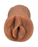 Signature Strokers ULTRASKYN Pocket Pussy Aidra Fox detailed view of the stroker's realistic opening.