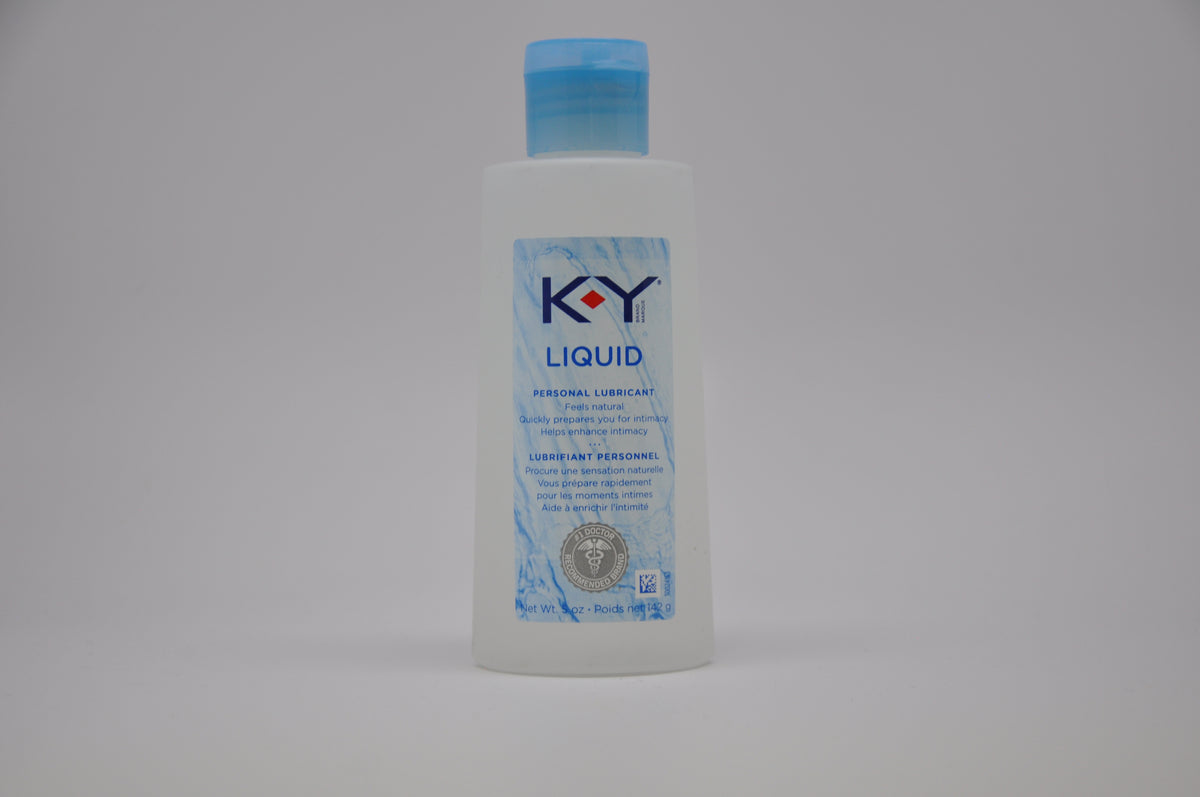 K-Y Liquid Personal Lubricant 4.5 Oz Water Based bottle on a white background for intimate moments.
