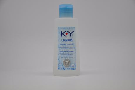 K-Y Liquid Personal Lubricant 4.5 Oz Water Based bottle on a white background for intimate moments.