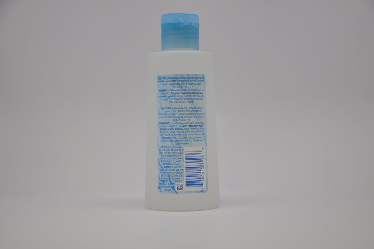 K-Y Liquid Personal Lubricant 4.5 Oz Water Based bottle with instructions and ingredients on the back.