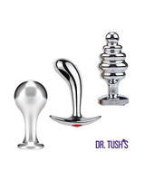 Dr Tush's Tools of Temptation Medium Anal Plug Set Metal - Image 2