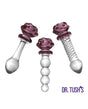 Dr Tush's Sacred Glass Rose Anal Plug Set