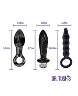 Dr Tush's Dark Curiosity Collection Anal Plug Set Glass - Image 3