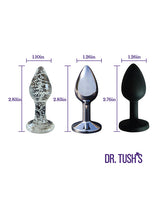 Dr Tush's First Step Anal Plug Set Glass Metal Silicone - Image 3