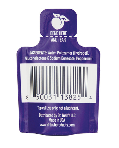 Dr Tushs After Butt Play Gel Sachet 2.5 ml Sachet ingredients and usage information on packaging.