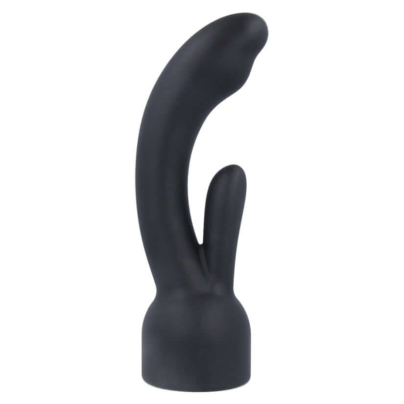Doxy Rabbit G-spot Wand Attachment designed for pleasure, featuring a dual stimulation shape for clitoral and G-spot excitement.