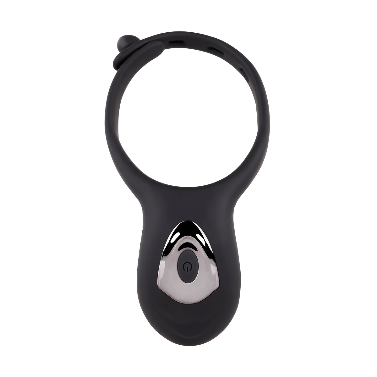 Zero Tolerance Mr Tickler Vibrating Cock Ring Black showing adjustable fit and dual motors for targeted stimulation.
