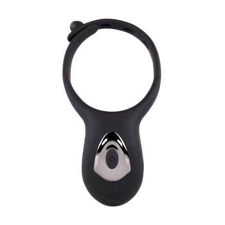 Zero Tolerance Mr Tickler Vibrating Cock Ring Black showing adjustable fit and dual motors for targeted stimulation.