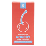 The Official Cherry Emoji Vibrator packaging featuring playful cherry design and body-safe sexual wellness label.