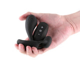 Renegade Echo Silicone Prostate Massager Black held in hand, designed for targeted prostate stimulation.