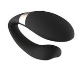 Lelo Tiani Harmony App Connected Couples Vibrator Black showcasing its sleek design and dual-motor functionality.