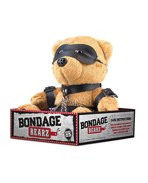 Bondage Bearz Charlie Chains Metal Novelty Gift featuring a cute bear in bondage attire.