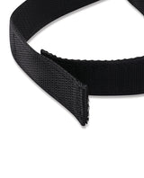 Lux Fetish 12 Piece Collar & Nipple Clips Set Black adjustable collar detail close-up