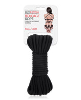 Lux Fetish Bondage Rope 10m Black for stylish and confident restraint play.